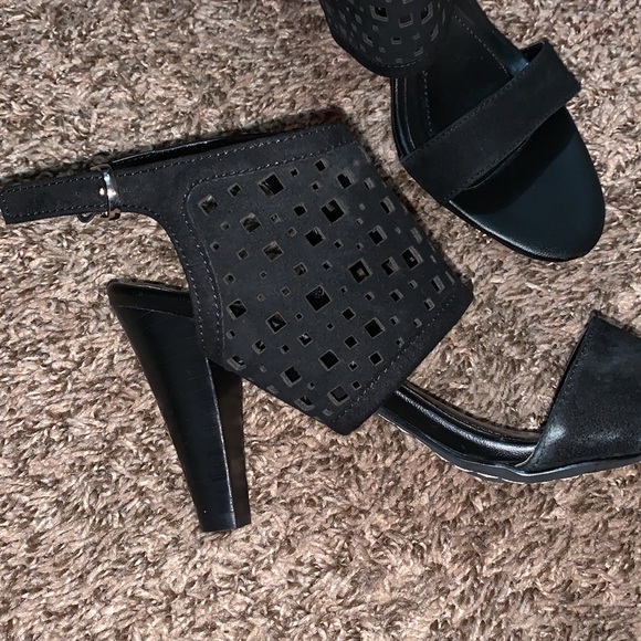 Studio Isola Shoes - Black suede and leather Studio Isola summer heels